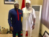 Paid a courtesy call on Ghana’s High Commissioner to Nigeria at his Abuja office en route to Maiduguri for the Launch of the Muhammadu Indimi foundation project at the University of Maiduguri  